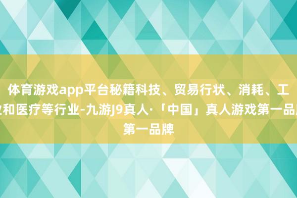 体育游戏app平台秘籍科技、贸易行状、消耗、工业和医疗等行业-九游J9真人·「中国」真人游戏第一品牌